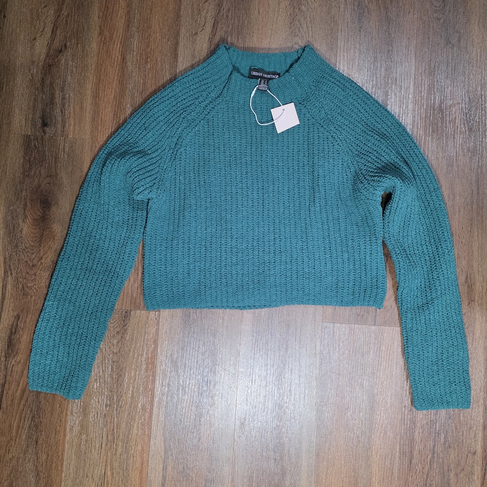 Urban Heritage Teal Crew Neck Sweater